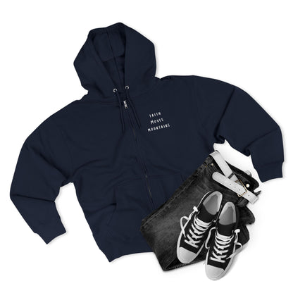 Mountain Faith Zip Hoodie — "I Am With You Always" Matthew 28:20 Prayer Hoodie
