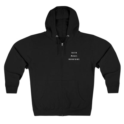 Mountain Faith Zip Hoodie — "I Am With You Always" Matthew 28:20 Prayer Hoodie