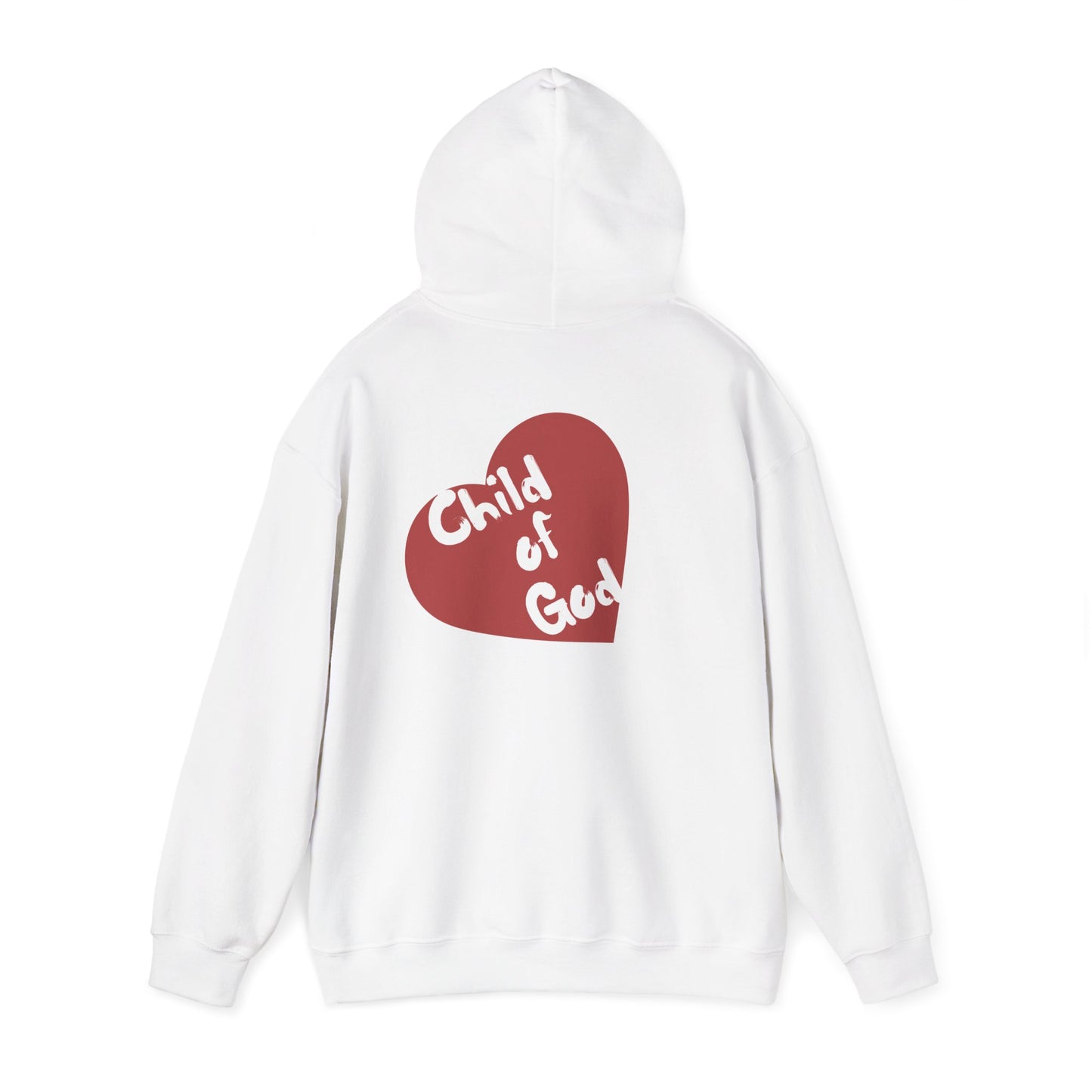 Child of God Hoodie — Heart Graphic & Cross Faith Pullover