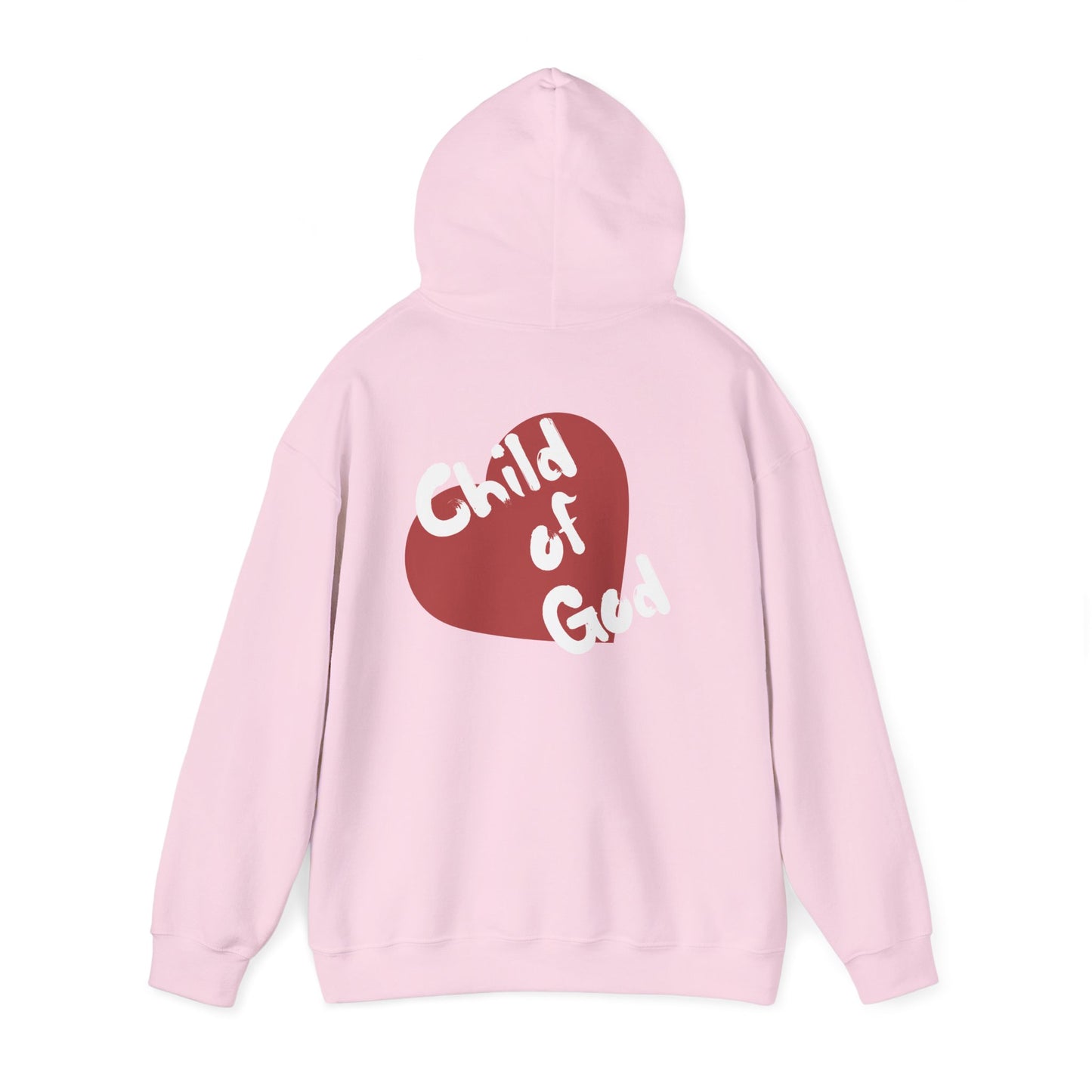Child of God Hoodie — Heart Graphic & Cross Faith Pullover
