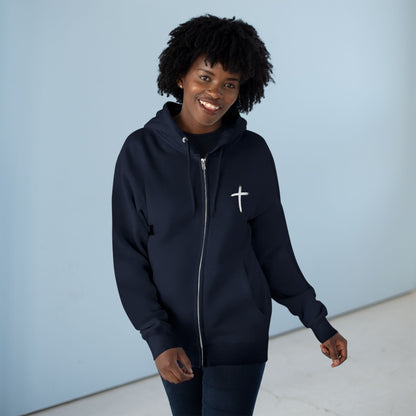 Be Still Zip Hoodie — Minimal Inspirational Zip-Up Hoodie