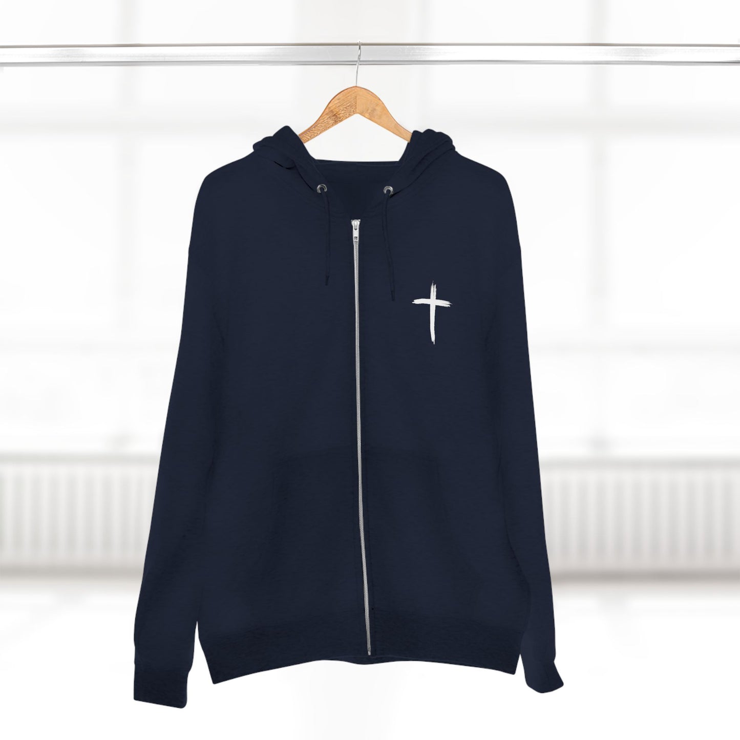 Be Still Zip Hoodie — Minimal Inspirational Zip-Up Hoodie
