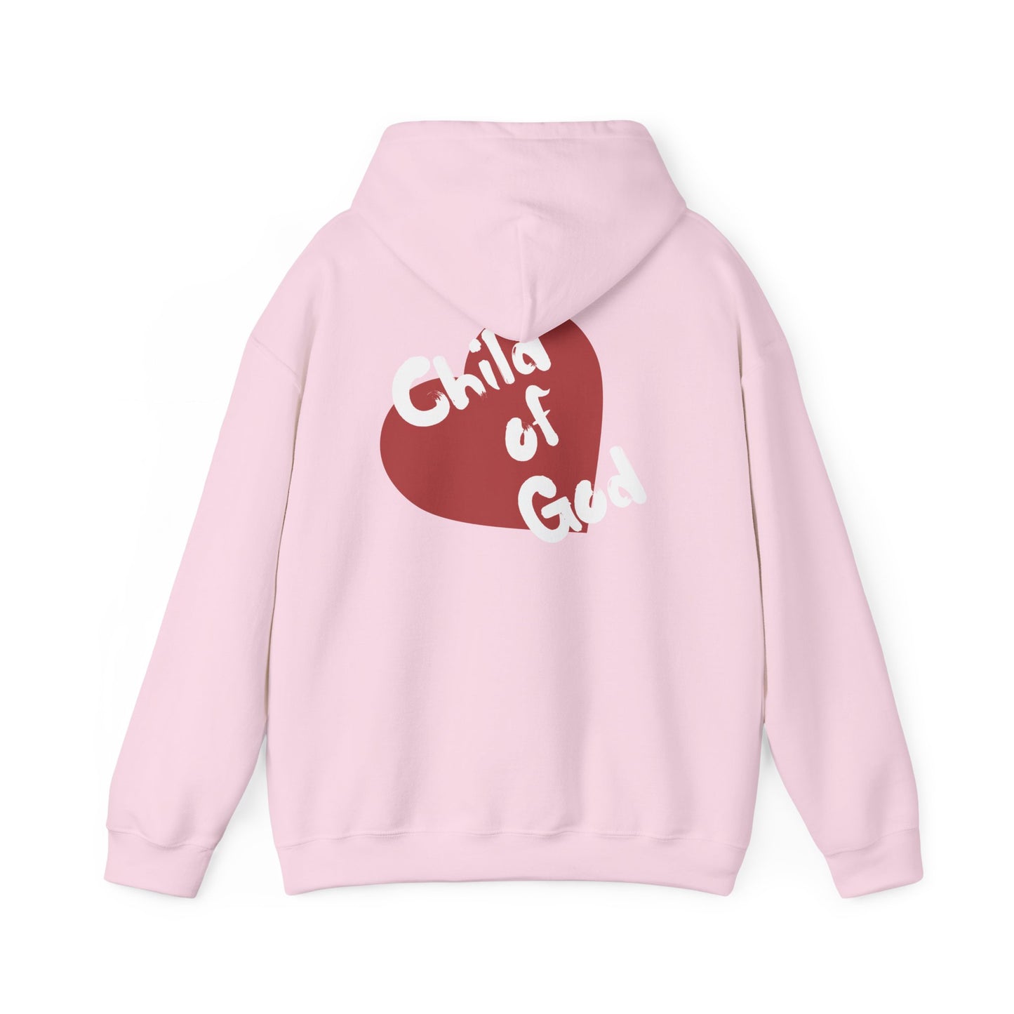 Child of God Hoodie — Heart Graphic & Cross Faith Pullover