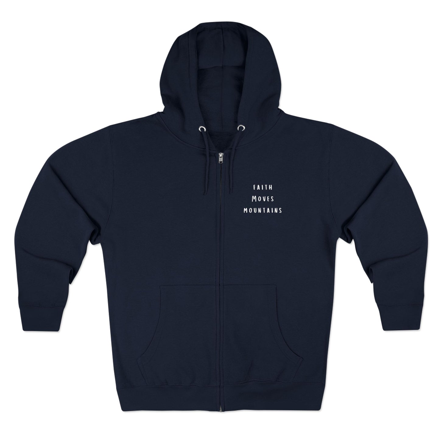 Mountain Faith Zip Hoodie — "I Am With You Always" Matthew 28:20 Prayer Hoodie
